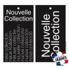 Etiquette Nouvelle Collection Noire 45 x 85 mm  500 ex
