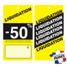 Etiquettes Liquidation pourcentage 45x85 mm 500 ex