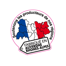 Etiquette Fabriqué en Auvergne Rhones-Alpes