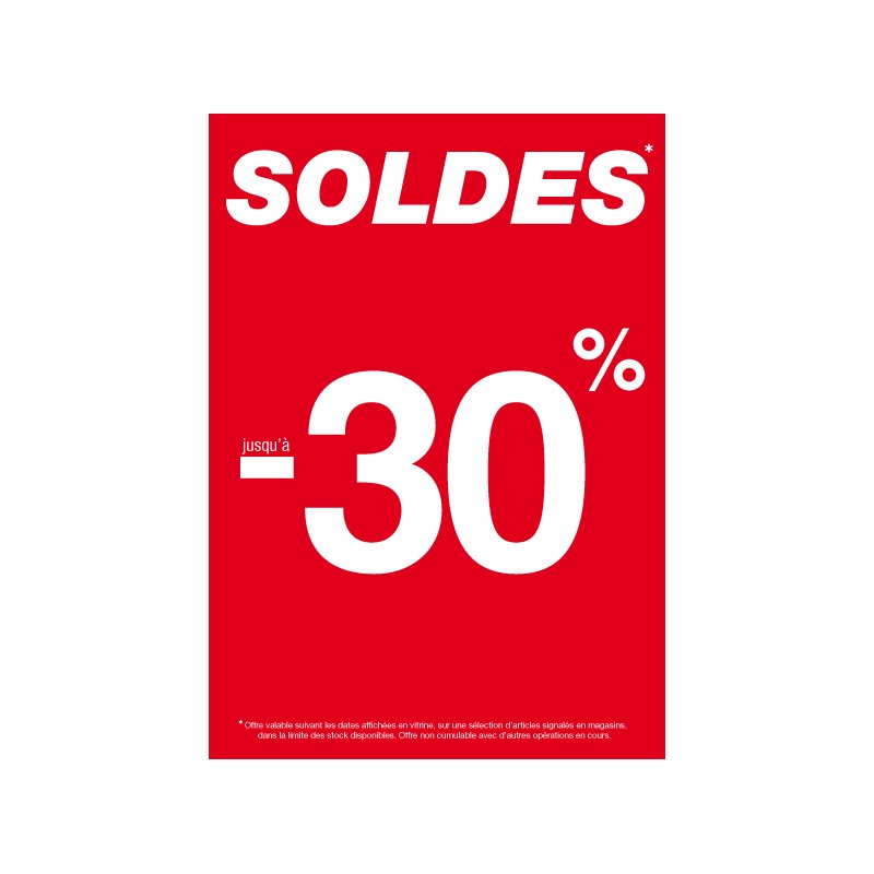 PLV A4 Soldes -30%